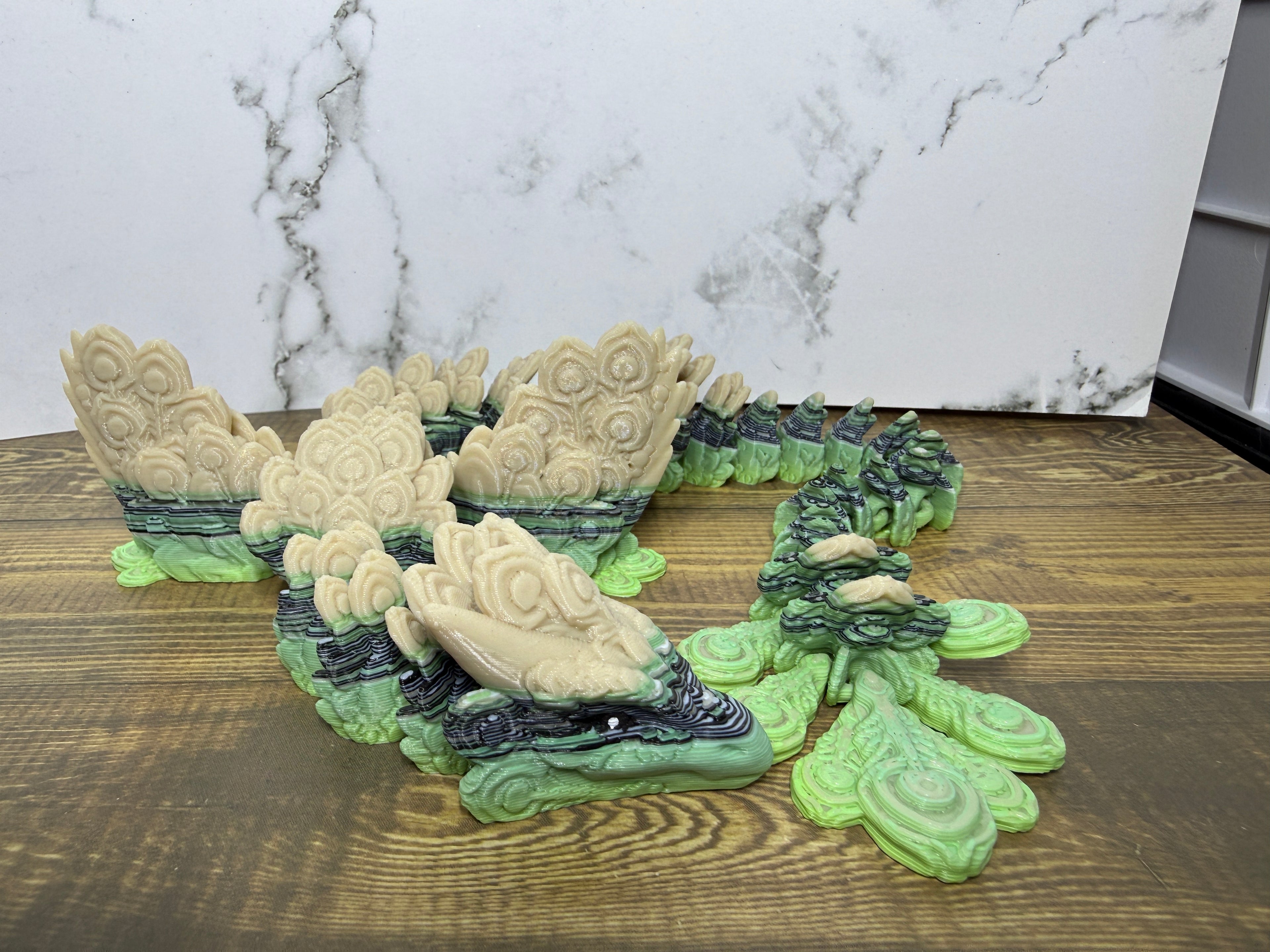 Winged Peacock Dragon - Juniper